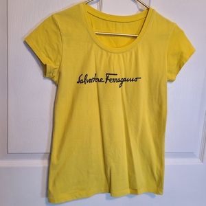 🍌Salvatore Ferragamo - Yellow Tee - Size S